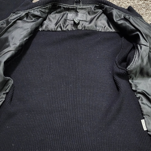 JACLYN Smith classics 100% leather and ribbed knit fabric jacket sz 12 - Picture 10 of 11